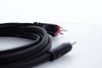 Cordial 14856 Jackplug / Cinch Audio Y-adapter [1x Jackplug male 3,5 mm - 2x Cinch-stekker] 3 m Zwart PVC-mantel, Tweelingkabel - thumbnail