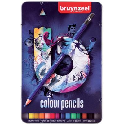 Bruynzeel blik 12 kleurpotloden BZL Bruynzeel blik 12 kleurpotloden BZL