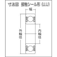 NTN kogellager ball bearings 6303 llu c3 - thumbnail
