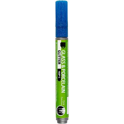 Creativ Company Glas- en porseleinstift glitter semi-dekkend - blauw