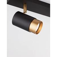 Lyora PlafondspotPogno 2-lichts zwart met goud - 9111434 - thumbnail