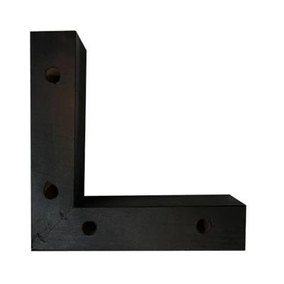 Meubelpoot zwart hoek 20 bij 20 cm en hoogte 10 cm van massief hout