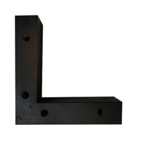 Meubelpoot zwart hoek 20 bij 20 cm en hoogte 10 cm van massief hout - thumbnail