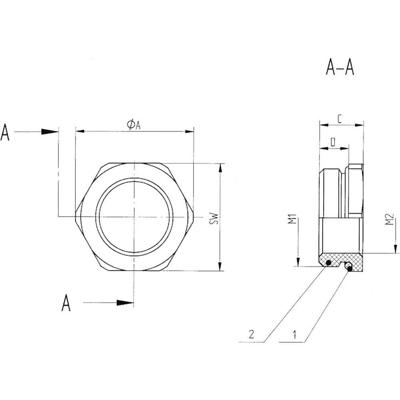 LAPP 52101969 SKINDICHT MR-M 6KT. 32X1,5/16X1,5 N/A Met O-ring M32 M16 Messing Natuur 25 stuk(s) LAPP 52101969 SKINDICHT MR-M 6KT. 32X1,5/16X1,5 N/A Met O-ring M32 M16 Messing Natuur 25 stuk(s)