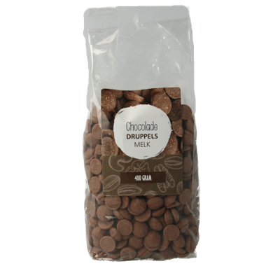 MijnNatuurwinkel Chocolade druppels melk 400 Gram MijnNatuurwinkel Chocolade druppels melk 400 Gram