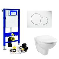 Geberit UP320 Toiletset Compleet | Inbouwreservoir | Basic Smart Wit | Met drukplaat | SET01 - thumbnail