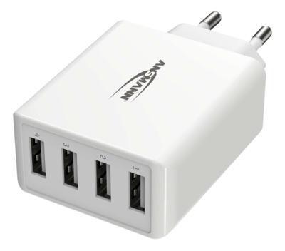 Ansmann HomeCharger HC430 USB-oplader 30 W 4x USB-A Wit Binnen