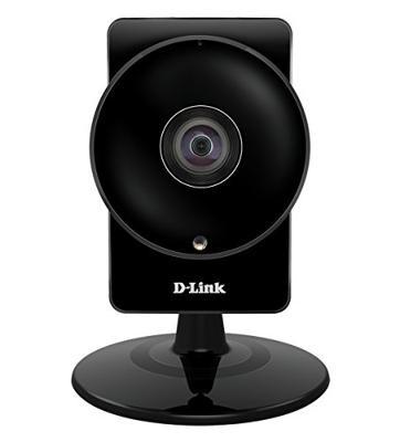 D-Link DCS-960L HD panoramakamera, 180 graden groothoek, opnames overdag en nacht, voor binnen, mydlink-app voor iOS/Android, zwart