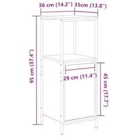 Badkamermeubel met planken 36x35x95 cm grijs sonoma - thumbnail
