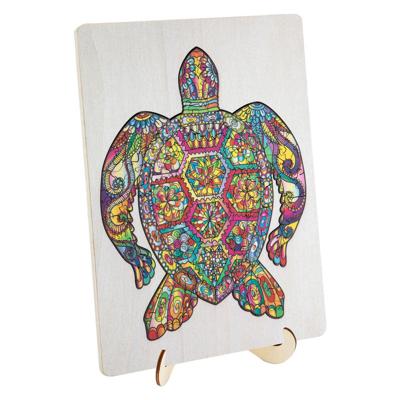 Creative Craft Group Houten legpuzzel schildpad, 130st. Creative Craft Group Houten legpuzzel schildpad, 130st.