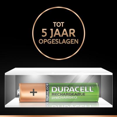 Duracell Batterij OPLAADBAAR 4xAAA 1,2V - thumbnail