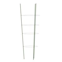 VidaXL Plantensteunen 5 st met 4 ringen 90 cm staal groen - thumbnail