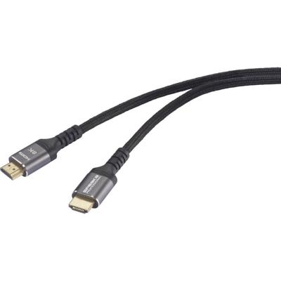 SpeaKa Professional SP-13125596 HDMI-kabel HDMI Aansluitkabel HDMI-A-stekker, HDMI-A-stekker 0.50 m Zwart 4K UHD
