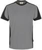 Hakro 290 T-shirt Contrast MIKRALINAR® - Titanium/Anthracite - 5XL - thumbnail