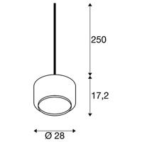 SLV PANTILO 28 1003006 Hanglamp E27 15 W Chroom - thumbnail
