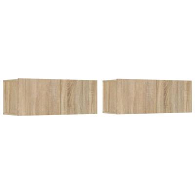 6-delige Tv-meubelset bewerkt hout sonoma eikenkleurig