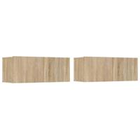 6-delige Tv-meubelset bewerkt hout sonoma eikenkleurig - thumbnail