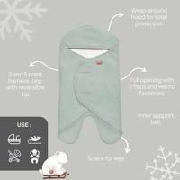 Deken BEABA Babynomade® met fleece voering saliegroen - thumbnail