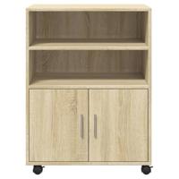 Rolkast 60x48x81 cm bewerkt hout sonoma eikenkleurig - thumbnail