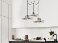 Hanglamp BOTINAS 3 lampen zwart - thumbnail