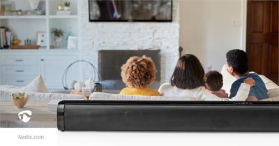 Nedis Soundbar | 2.0 | DSP-Programma&apos;s | 40 W | 1x 3,5 mm / 1x Coax Audio / 1x Optisch / 1x USB | 1x HDMI (met ARC) | Bluetooth | Monteerbaar | Zwart