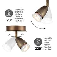Home sweet home curl LED opbouwspot Ø 11,5 cm brons - thumbnail