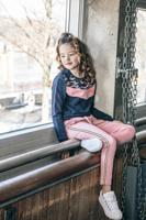 Tygo & Vito Girls Meisjes winter sweater - Contrast AOP camo - Marine blauw - thumbnail