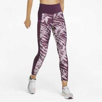 Sportleggings voor Dames Puma run 5k 7/8 W Paars - Maat: XS