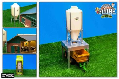 Kids Globe Farming Kids Globe mega voersilo 1:32 14x14x38cm