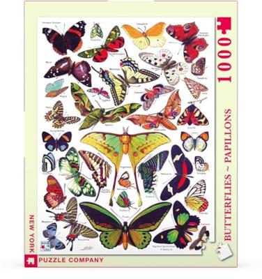New York Puzzle Company Butterflies~Papillons - 1000 stukjes