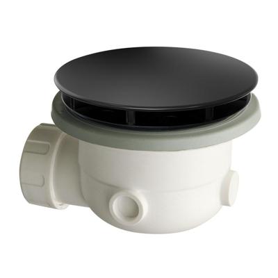 XenZ Douchebak Afvoer Pure Voor Gat 90 mm Met Afdekklep Mat Zwart XenZ Douchebak Afvoer Pure Voor Gat 90 mm Met Afdekklep Mat Zwart