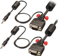 LINDY 37302 VGA-kabel & audio Premium M/M, 7,5 m - thumbnail