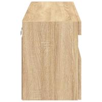Tv-wandmeubel met LED-verlichting 100x30x40 cm sonoma eiken - thumbnail