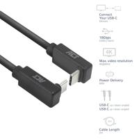ACT USB 3.0 10Gbps 60W USB Type-C (haaks verticaal) - USB Type-C (haaks verticaal) 2m - thumbnail