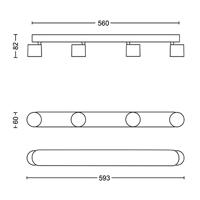 Philips Zwarte led plafondspotStar 4-lichts - 929003205401 - thumbnail