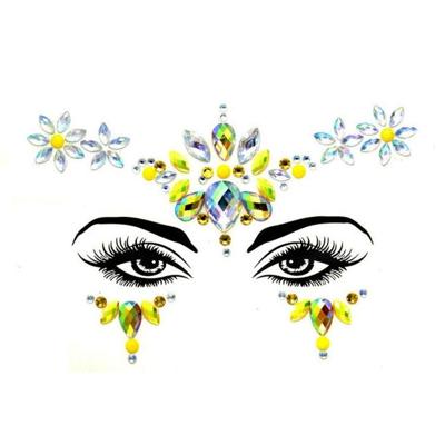 3 PC'S voorhoofd groene Masquerade make-up acryl gezicht sticker stijl: YT-44 3 PC'S voorhoofd groene Masquerade make-up acryl gezicht sticker stijl: YT-44