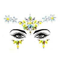 3 PC'S voorhoofd groene Masquerade make-up acryl gezicht sticker stijl: YT-44 - thumbnail