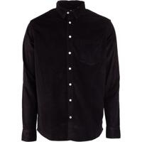 Kronstadt Heren Overhemd Johan Zwart Corduroy Rib Regular Fit - thumbnail