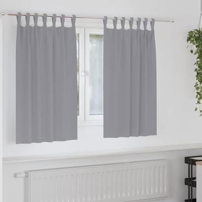 VidaXL Zwart-out gordijnen met ringen 2 pcs lichtgrijs 140 x 140 cm