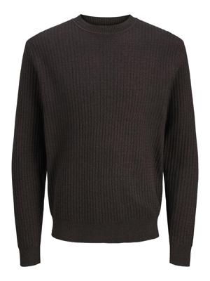 J&j Premium Jprblubarkley Knit Crew Neck Ch Ln Trui Fudge