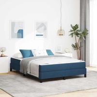 Boxspring bed met matras Blauw 140 x 190 cm Stof - thumbnail