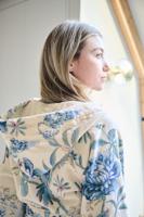 Pip Studio Pip Studio Secret Garden Bathrobe badjas Witblauw M - thumbnail
