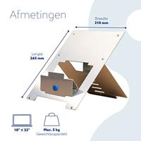 R-Go Riser Flexibel laptopstandaard, zilver - thumbnail
