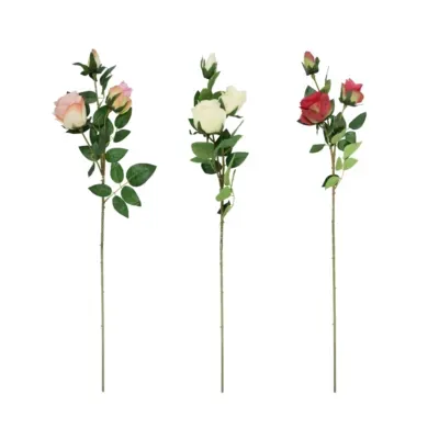 Kunstbloem Rozen 82 cm 3 assorti | 24 stuks