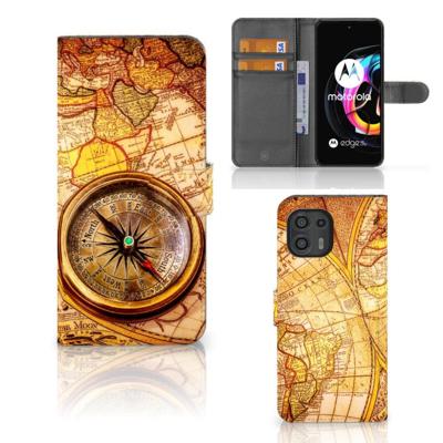 Motorola Edge 20 Lite | Flip Cover | Kompas | Portemonnee hoesje