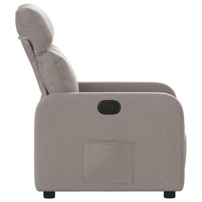 Fauteuil verstelbaar stof taupe - thumbnail