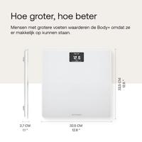 Withings Body Analyse-personenweegschaal Digitaal Weegbereik (max.): 180 kg Wit Met Bluetooth, Weerinformatie - thumbnail