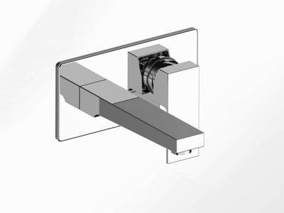 Wastafelkraan Sanilux Cube Inbouw Chroom 1-delig Vierkant