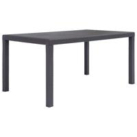 Tuintafel 150x90x72 cm rattan-look kunststof bruin - thumbnail