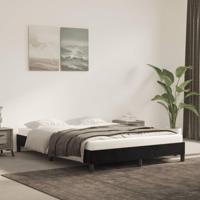 Bedframe zonder matras 140x200 cm fluweel zwart - thumbnail